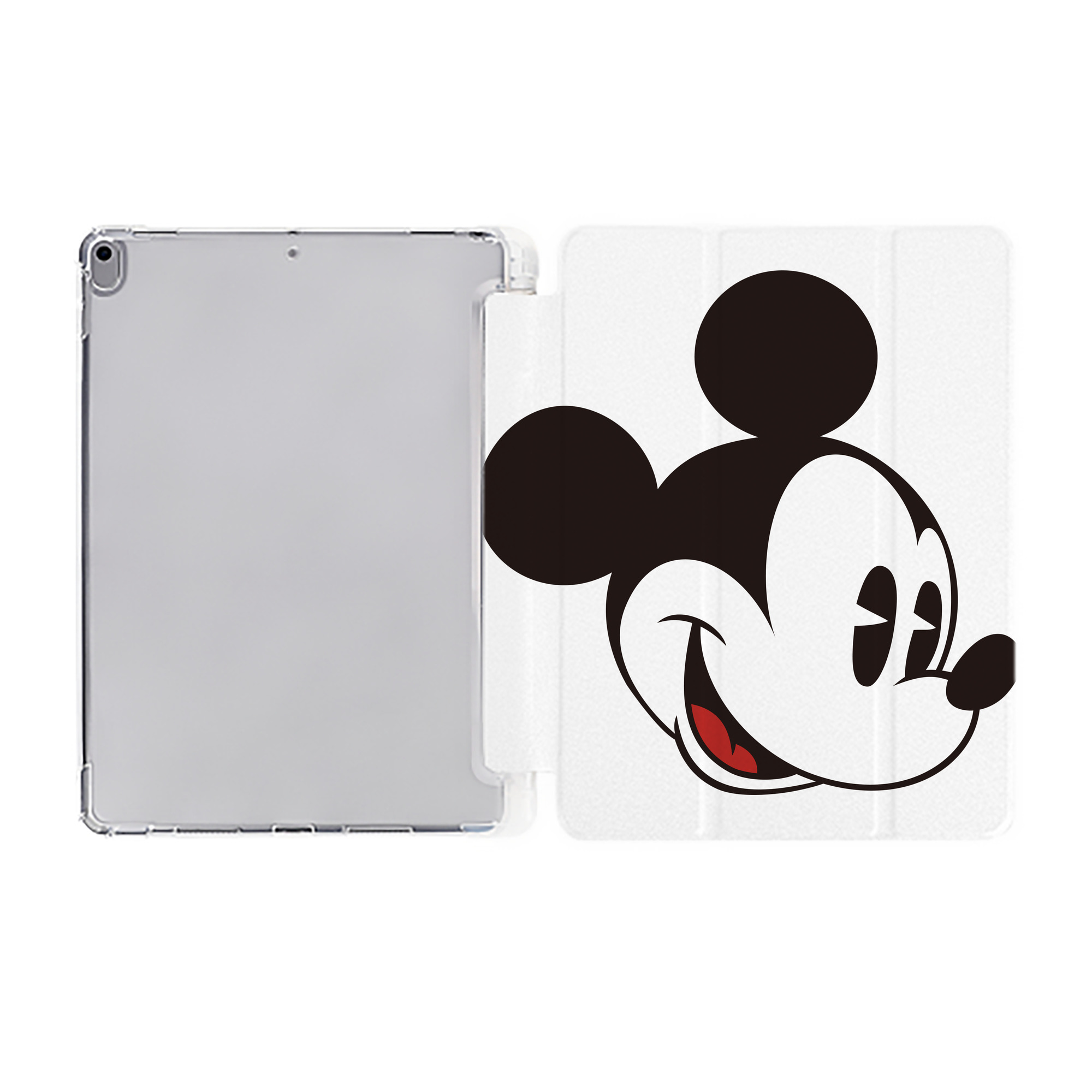 ミッキーマウス Mickey Mouse IPad ケース ペン収納付き 三つ折りスタンド PUレザー×シリコン 対応機種9.5/10.5/10.9インチ